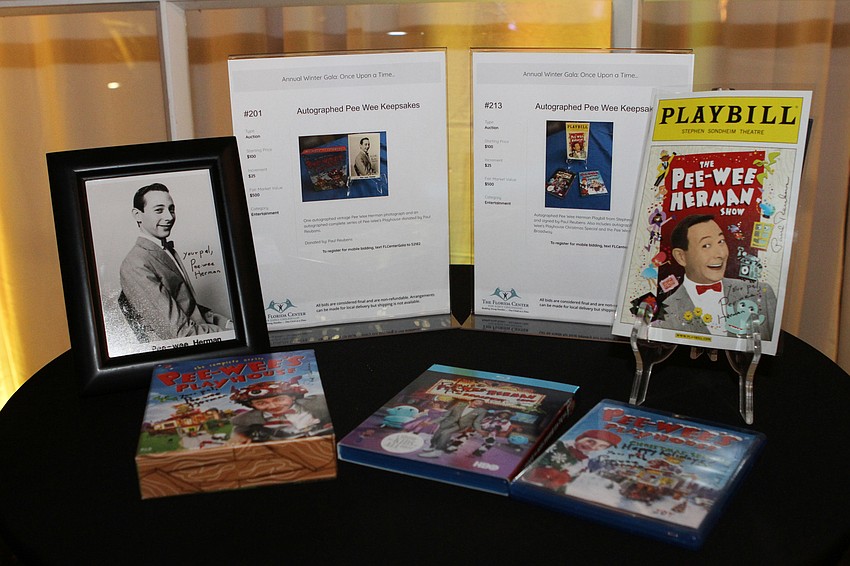 Paul Reubens donated autographed Pee-wee Herman memorabilia