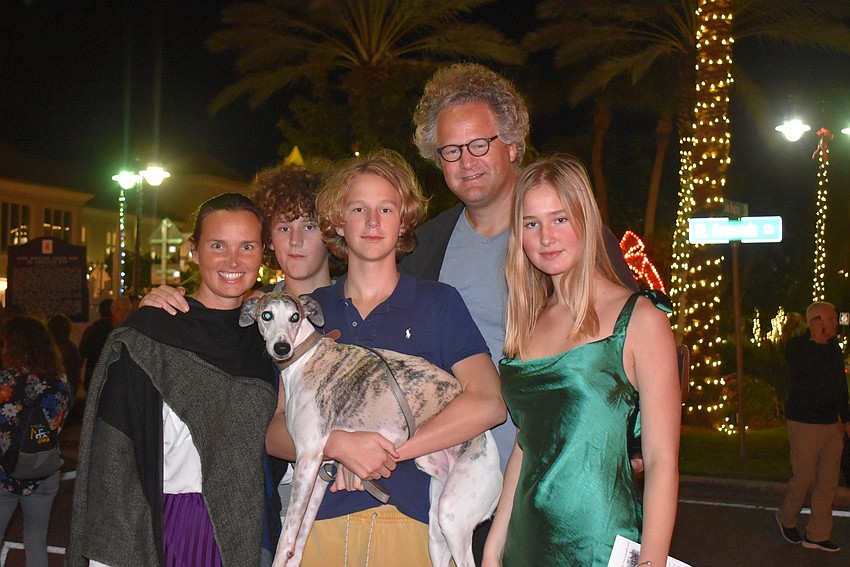 Christiane, Leo, Alexis, Tsar the dog, Florian and Lara Donnersmarck.