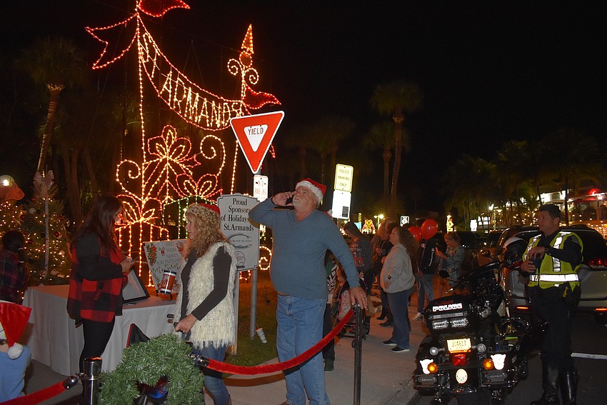 The line for Santa never slowed throughout the night.