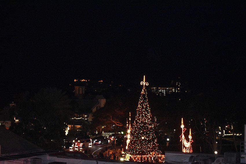 All is calm, all is bright from the top of the parking garage.