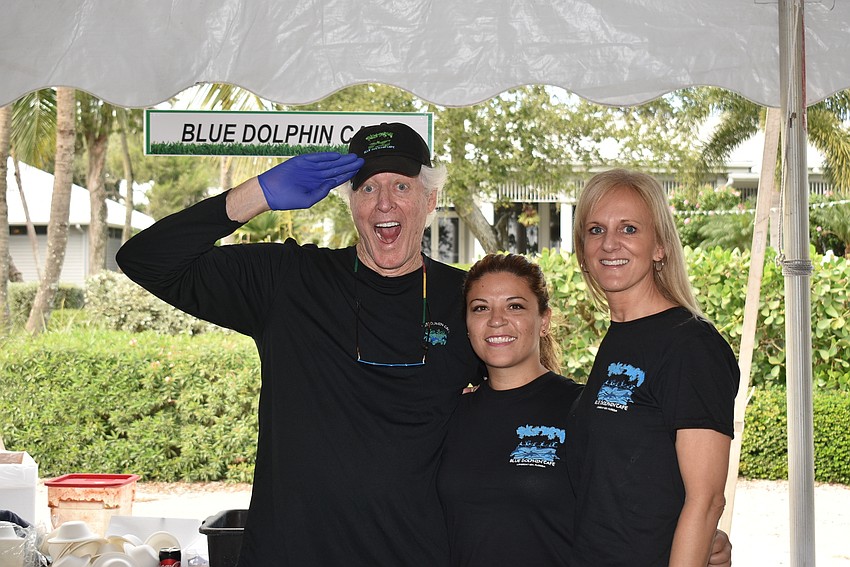 Rob Ball, Trish Gough and Erica Gutierrez from Blue Dolphin Cafe