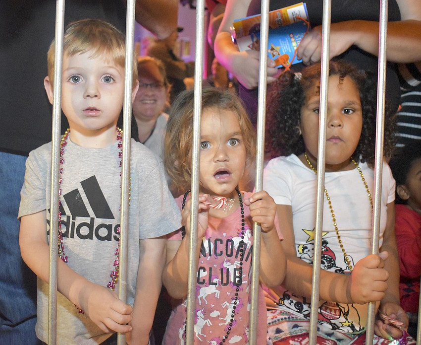 Keegan Goings, 3, Harmony Haynes, 2, and Cherish Smith, 5