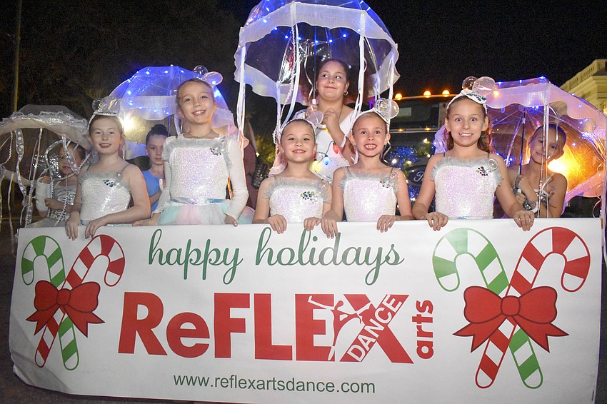 Dancers from ReFlex Arts Dance prepare to walk in the parade.