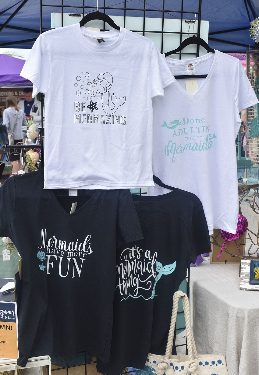 Mermaid-themed merchandise was for sale at the festival.