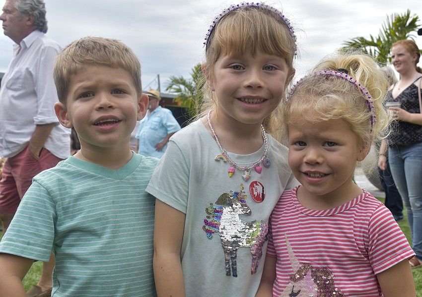 Sal, 3, Gianna, 5, and Arianna Santoro, 3