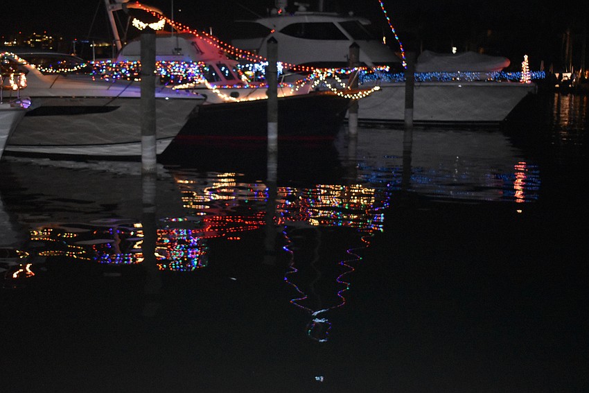 The lights flickered off Sarasota Bay.