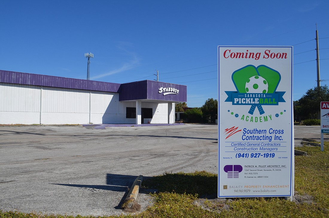 Plans call for the Stardust Skate Center building to be repurposed as an indoor pickleball facility by fall 2020.