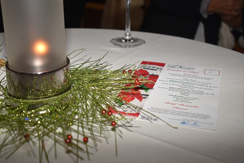 Christmas decorations accented the Field House.