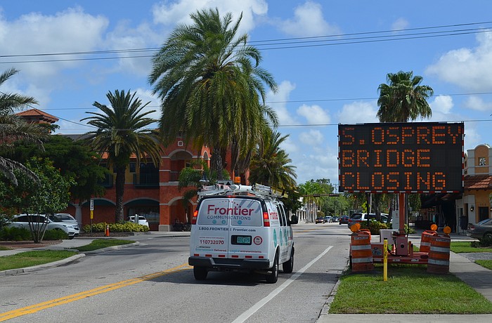 The city previously closed the Osprey Avenue bridge in 2016 and 2017, using sign boards and speed tables to divert traffic away from residential streets. File photo.