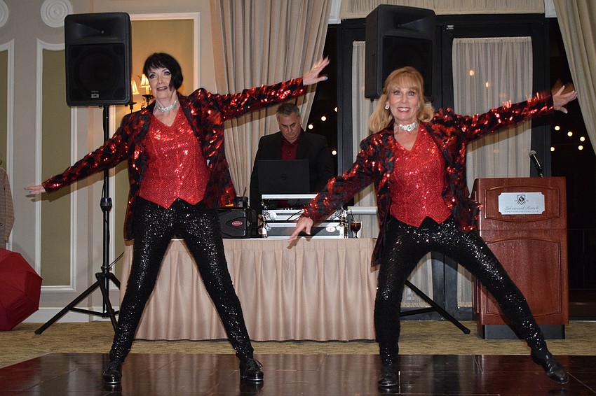 Kay Siebold and Nancy Creighton with the Players Centre for Performing Arts tap dance to 