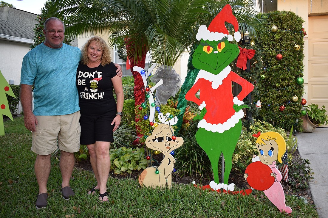 Peggy and Skip Turner, of Riverwalk Grove,  always enjoy seeing kids&#39; and parents&#39; faces light up with excitement when they see their holiday display of Whoville.