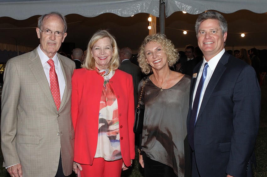Tom and Ann Charters with Jenni and Paul Hudson
