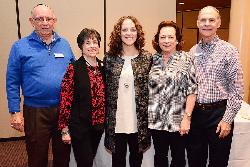 Marvin Glusman, Jane Glusman, Rabbi Samantha Kahn, Joanne Trachtenberg  and Alan Trachtenberg