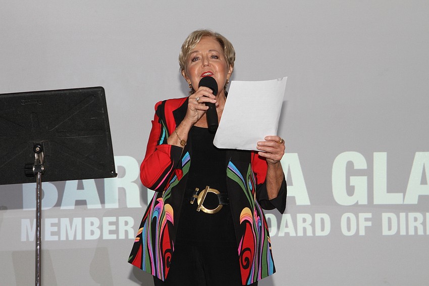 Board member Barbara Glamz spoke to Carol Vengroff's vision.