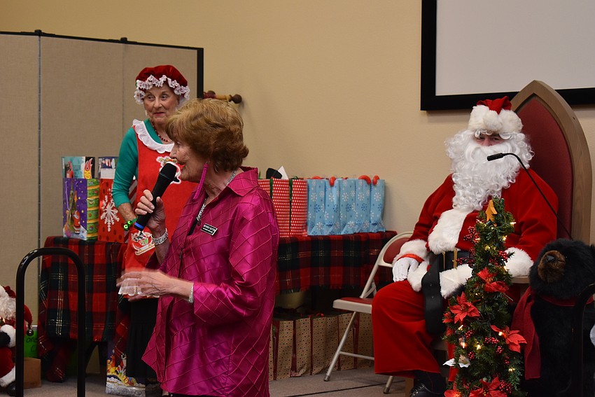Beverly Sutton speaks to the crowd.