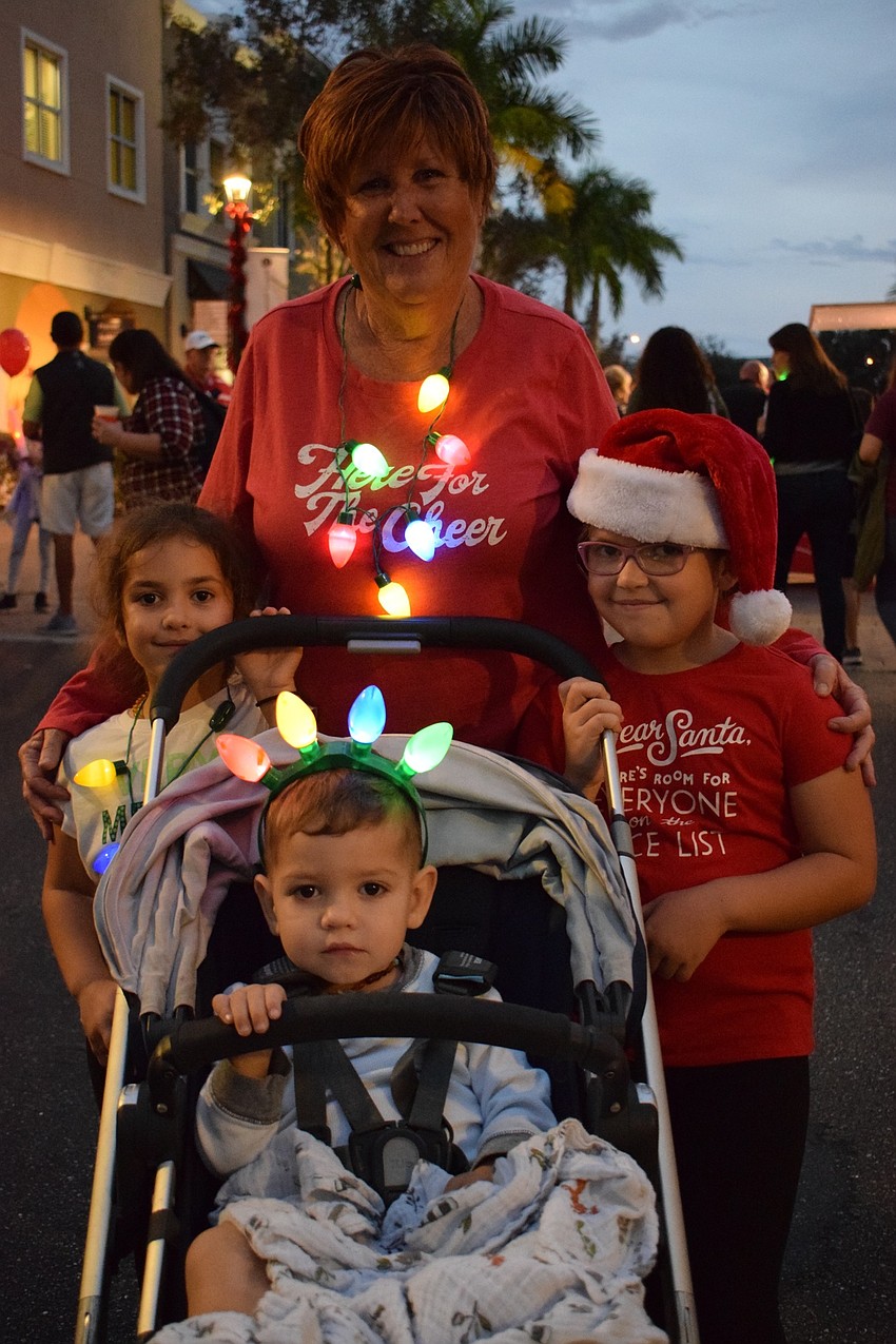 Lakewood Ranch's Chloe, Boston and Gracie Rowe enjoy Holidays Around the Ranch with their grandmother Kathy Lubelan, who is visiting from Michigan.
