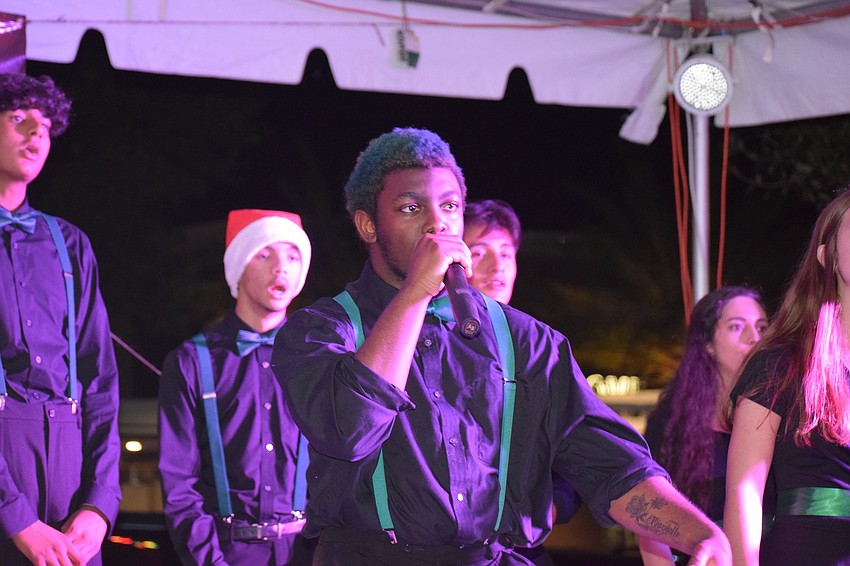 EJ Davis, a junior at Lakewood Ranch High School, sings 