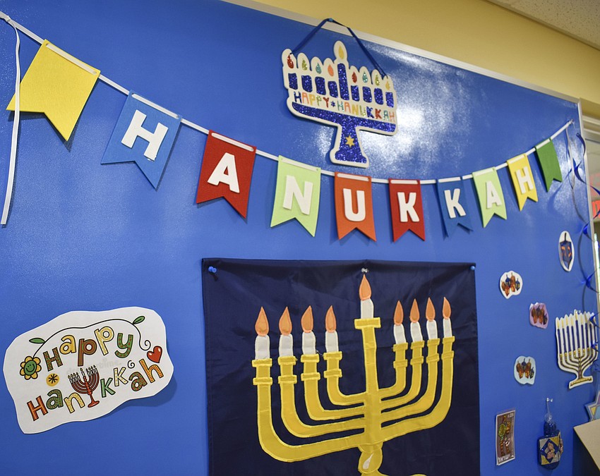 Temple Emanu-el held the Tot Shabbat to teach kids ages 1-5 about Hanukkah.