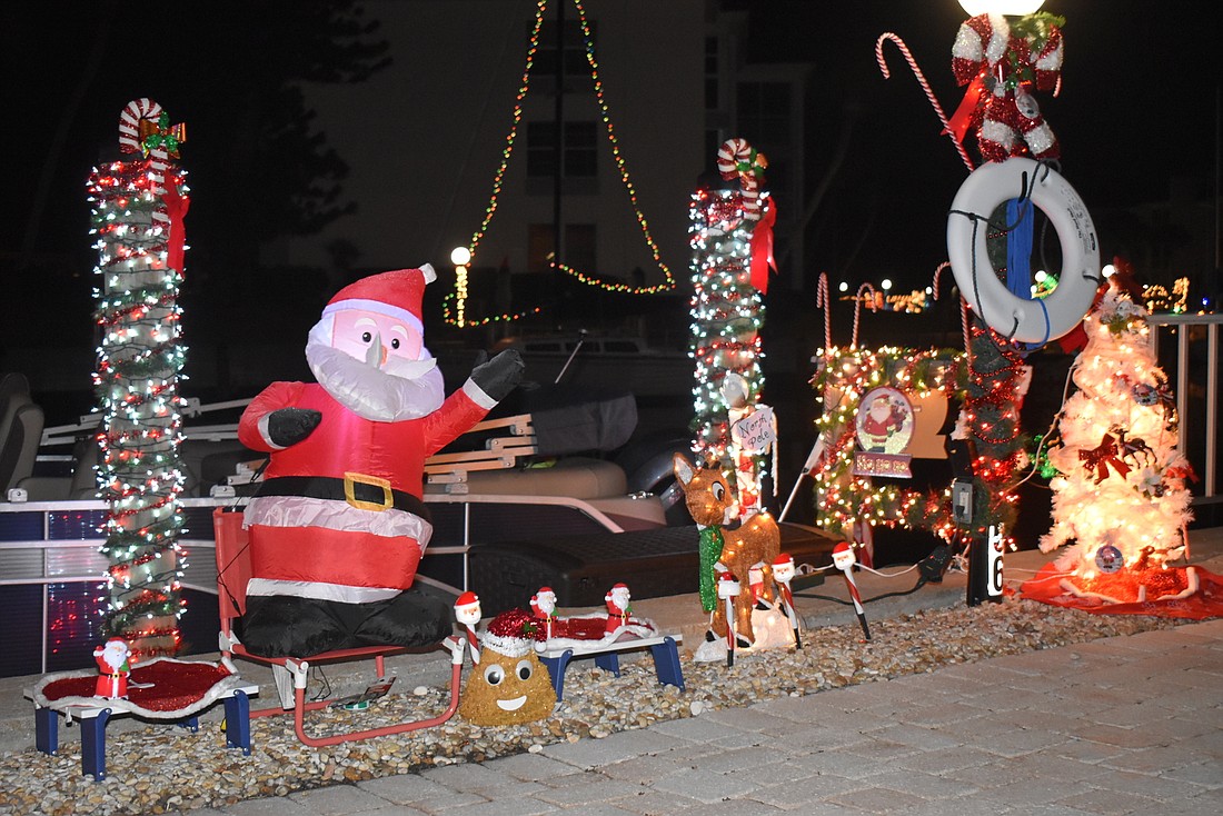 Longboat Harbour&#39;s 50 docks were all decorated this year.