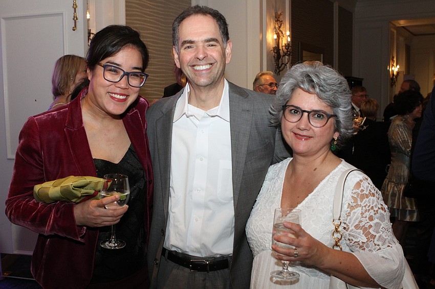 Samo Davis with Steven and Isabella Lehrer