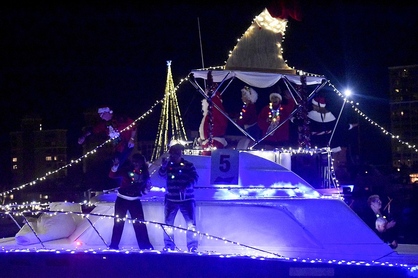 Santa Claus was joined by dancing elves.