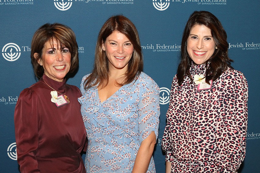 Co-chairwoman Ronna Ruben, guest speaker Gail Simmons and co-chairwoman Rachael Feldman
