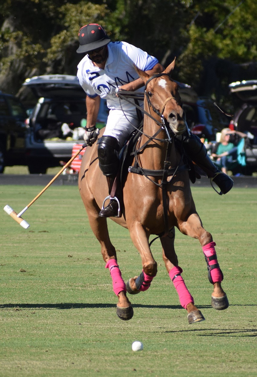 Whiskey Pond/Barefield's Guille Aguero gets ready to launch a shot on goal.