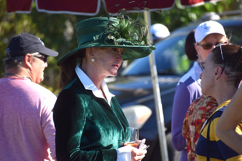 Misdee Miller chats with fans at halftime.