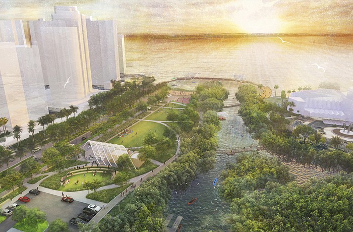 The Bay Sarasota included this rendering of the Phase 1 park in the site plan proposal it filed with the city.