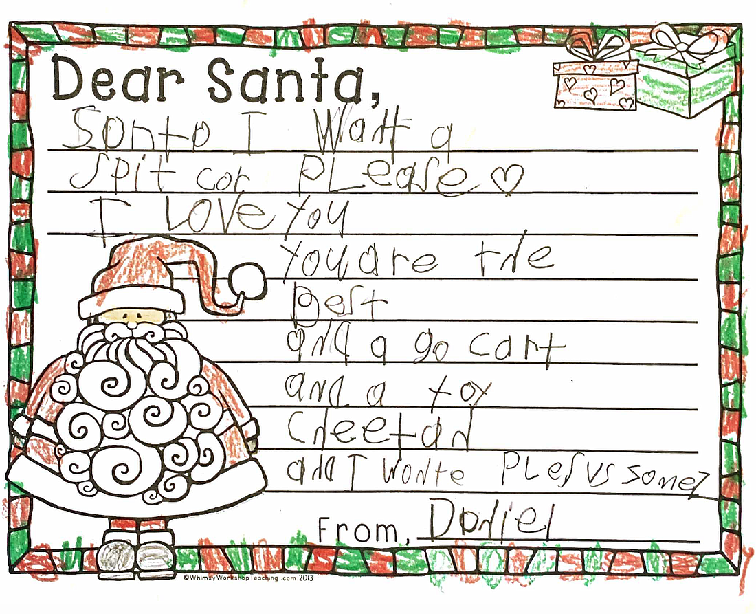 Enjoy our Letters to Santa