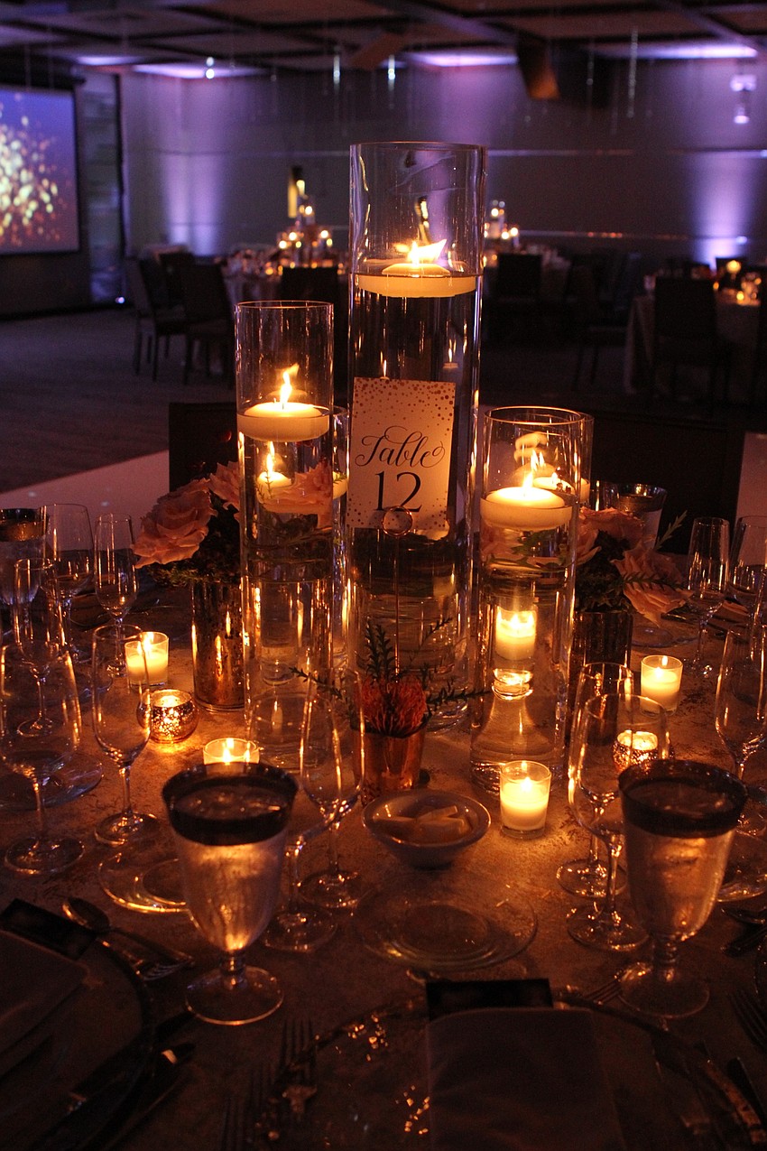 The evening had candlelight decor.