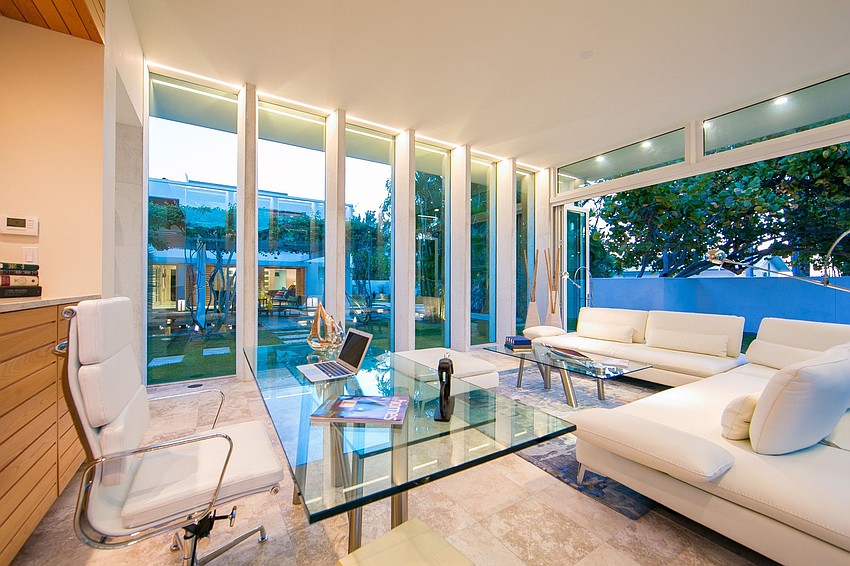 An office was part of a 2018 renovation that included a new wing.