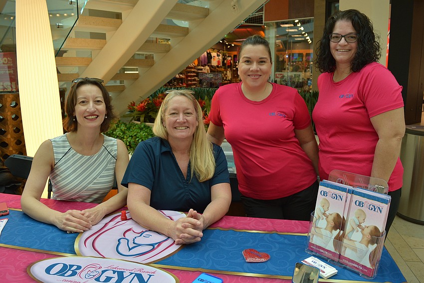 Dr. Anna Soendker, Tracy Gratchwohl, Kate Marinucci and Lori Hill manned a booth for Lakewood Ranch OB/GYN.