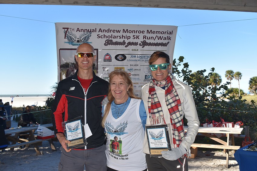 Male winner Shawn Johnson, Stacey Monroe and female winner Heather Butcher.