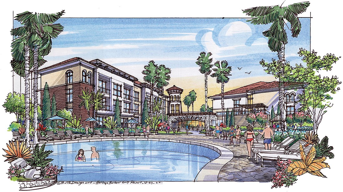 Rule, Joy, Trammell and Rubio architects of Atlanta did renderings of a new lodge and pool area at Heritage Harbour Golf Club.