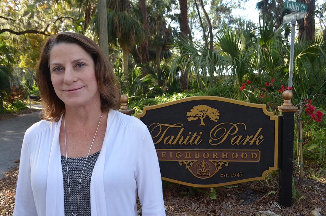 Melinda Delpech, president of the Tahiti Park Neighborhood Association, thinks the city should buy property near the neighborhood because of communication issues regarding a 2008 land use change.