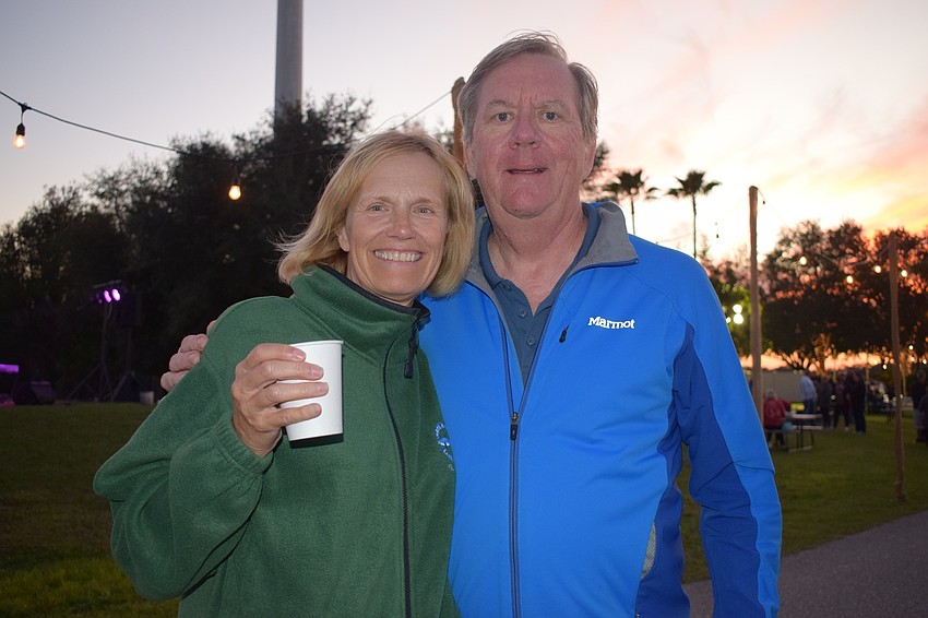 Lakewood Ranch's Bud and Sue Goetzinger  enjoy the food trucks available and seeing kids playing games. 
