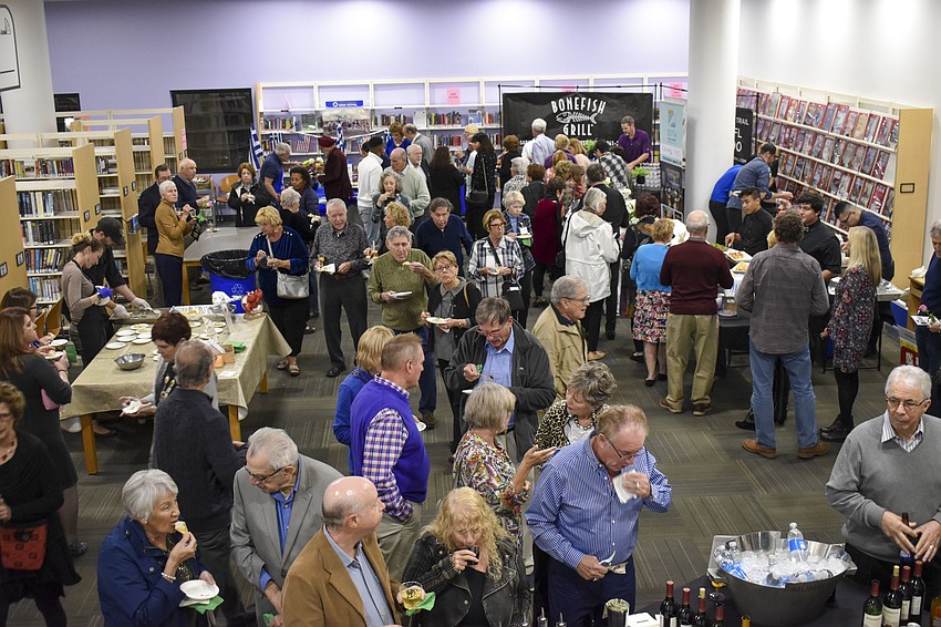 The gala featured restaurant booths on the first and second floor.