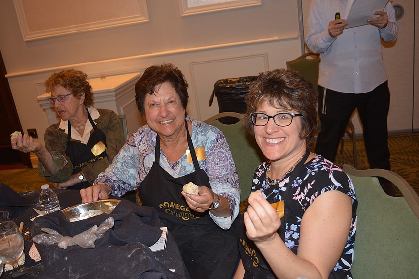 Longboat Key's Terry Roth attends with her daughter, Sarasota's Leslie Podolsky. They enjoyed making their first challah loaves together.