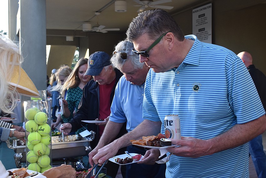 Attendees fuel up on Harry's catering.