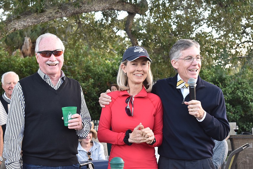 Friends of Tennis President Richard McGrath, Kay Thayer and Matt Walsh.