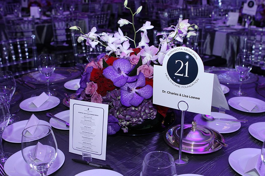 The night had a lavender and silver theme.