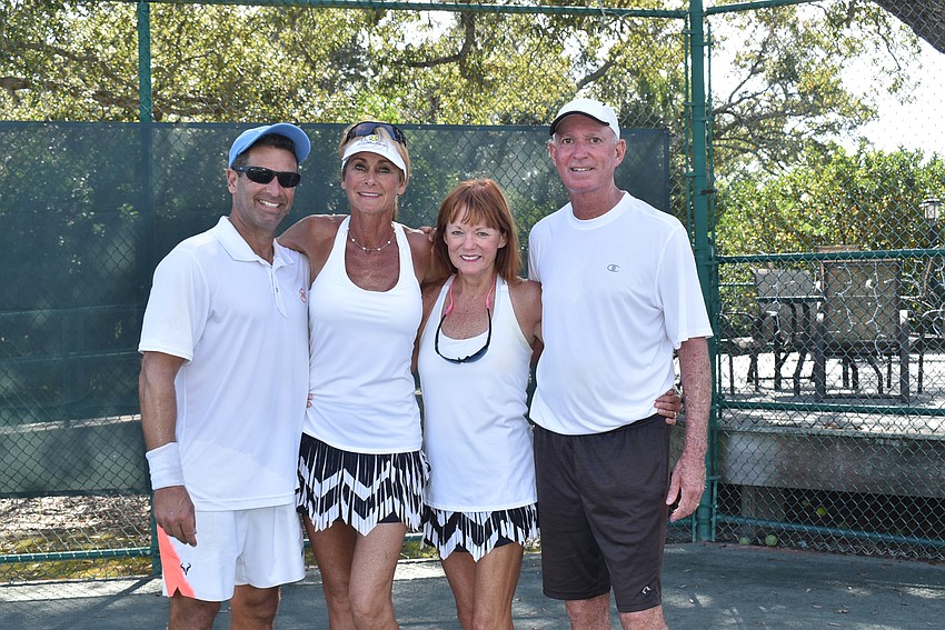 Div. 1 runners up Marc Jarman, Brenda Terihay and Chris and Bryan Goodwin.