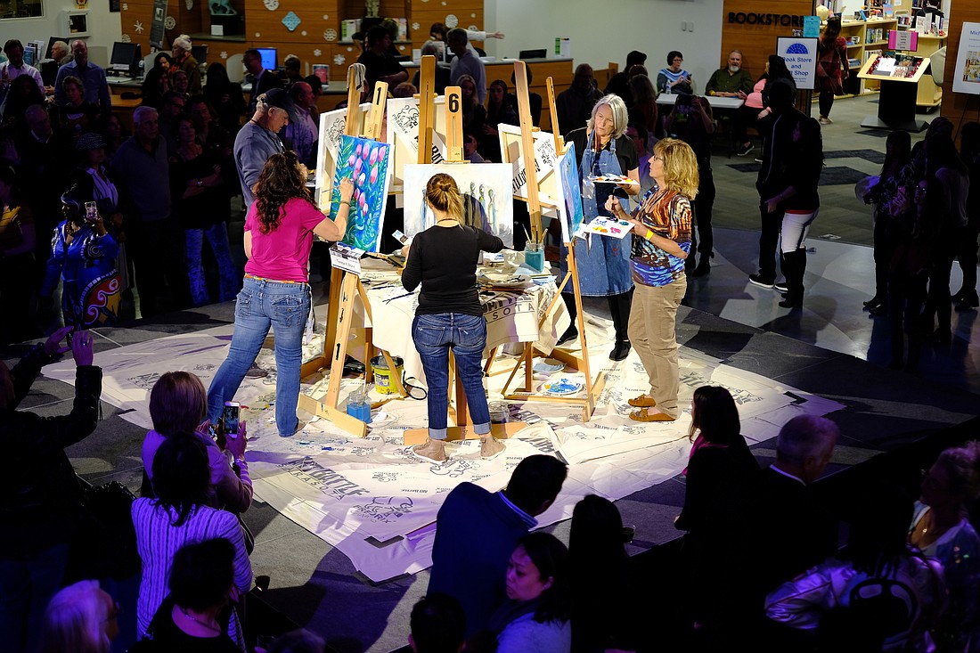 Art Battle made its debut in Sarasota on 2019. This year, battle will be held back-to-back in Venice and Sarasota. (Courtesy photos)