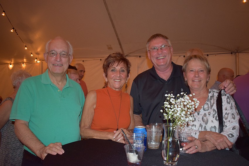 Dennis Hassell, Cookie Boudreaux and Tim and Carla Morgan enjoy celebrating Waterlefe Golf and River Club's 20th anniversary.