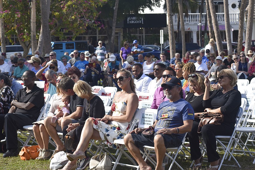 St. Armands Circle Park was filled with circus supporters.