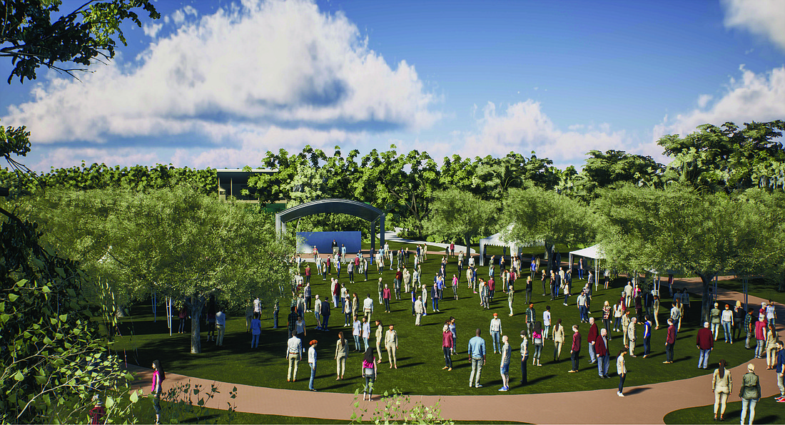 Hoyt Architects of Sarasota created this rendering of â€œTown Center Park,â€ site of the former Amore restaurant near Publix.