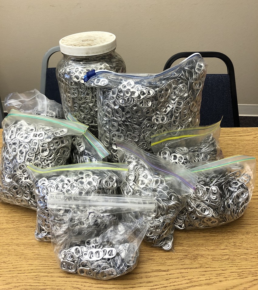 Temple Sinai reached its first goal of collecting 1.5 million aluminum tabs.