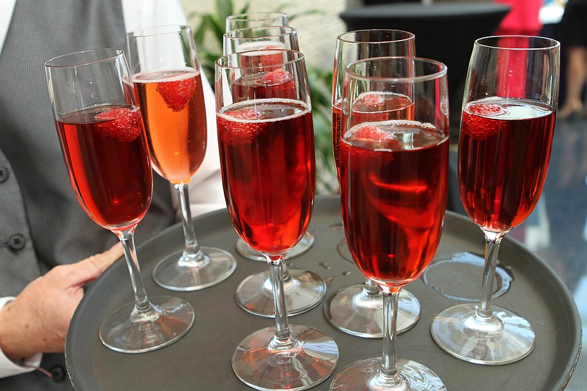 Guests picked up drinks and mocktails.