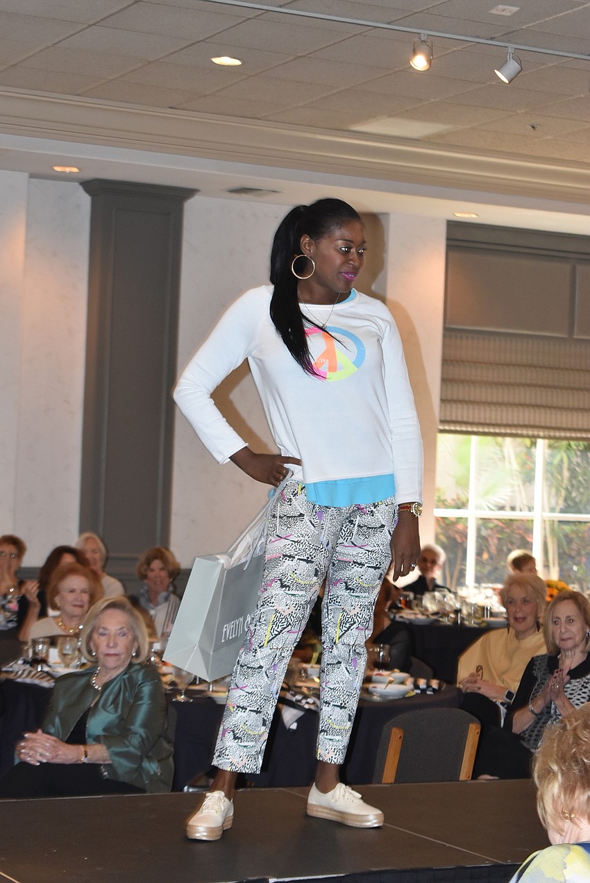 Star Gordon Woods in her first casual outfit.